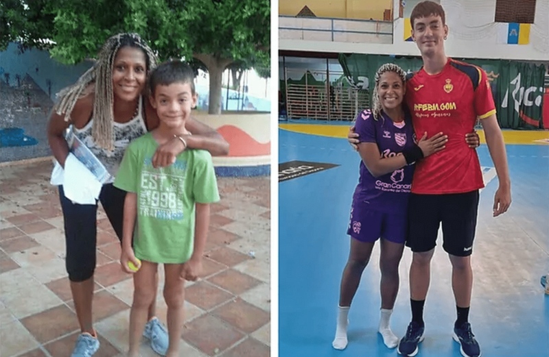 Marta Mangué, con el joven Marko Ojeda con diez años de diferencia / Jadranka Franeta